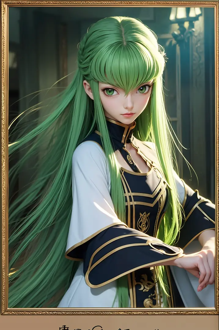 CC，From the rebellious Lelouch anime work，Primary role tasks，Long flowing light green hair，Melon seed face unique to oriental wo...