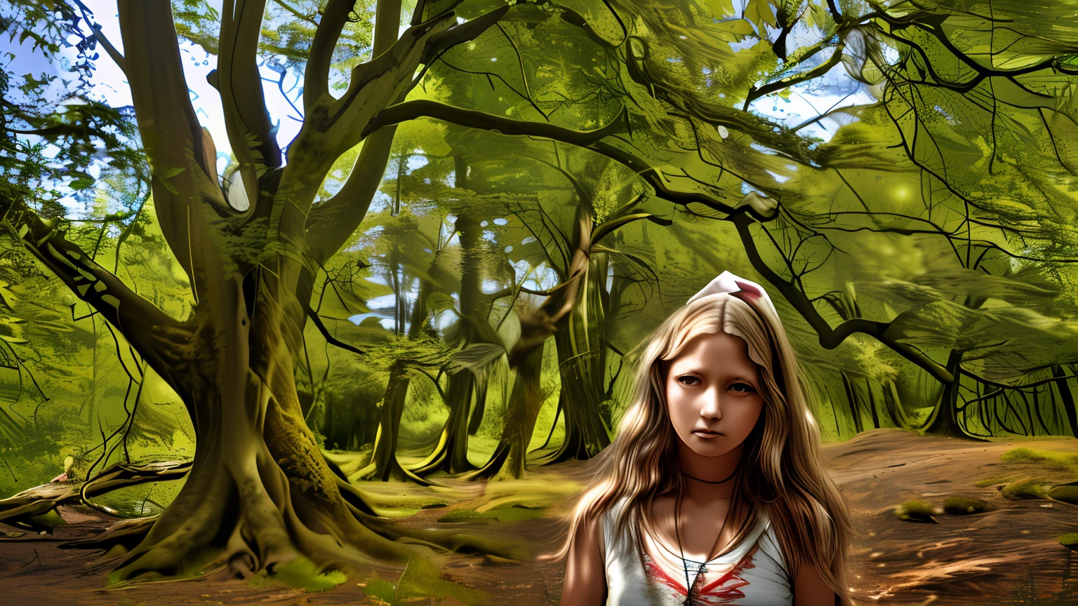 girl in forest