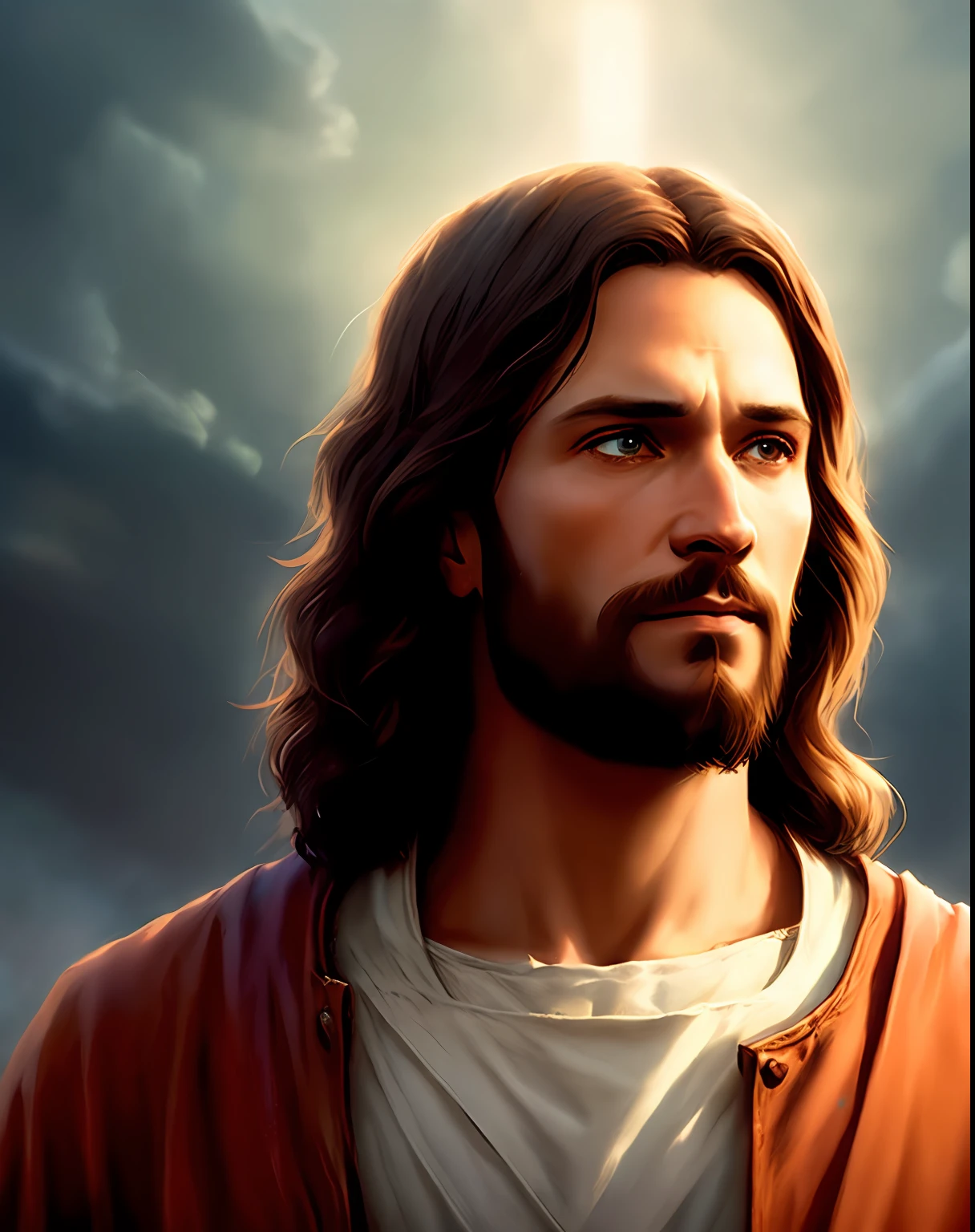 JESUCRISTO cerca del arca de Noé foto oscura: épica realista, soft cinematográfico portrait, Adobe Lightroom, laboratorio fotográfico, muy detallado, desteñido, arte de greg rutkowski y artgerm ,colores neutros: 1,2), (hdr:1,4) , (colores suaves:1.2), hiperdetallado, (estación de arte:1.4), cinematográfico,