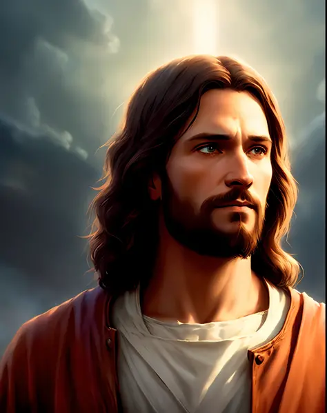 JESUS CHRIST near Noah's Ark dark photo: realistic epic, soft cinematic portrait, adobe lightroom, photographic lab, highly detailed, faded, art by greg rutkowski and artgerm ,neutral colors: 1,2), (hdr:1,4) , (soft colors:1.2), hyperdetailed, (artstation:...