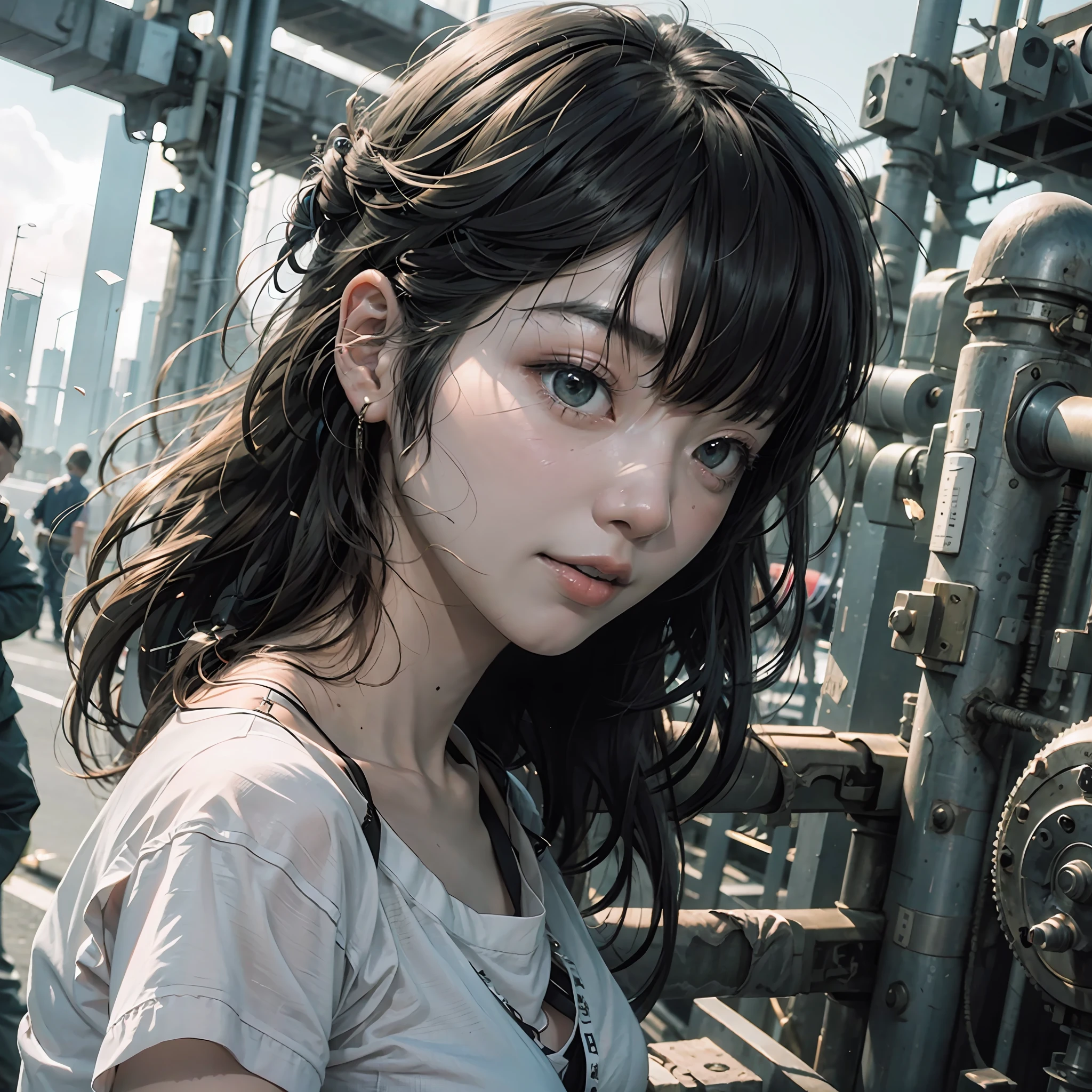 UltraHighResolution、Real raw photos、Ultra high definition skin and lips、Aika Sawaguchi、a 1 girl、Hair in the wind --auto