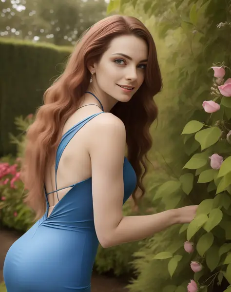 Era um sereno dia de primavera quando a nobre mulher, de beleza encantadora, passeava pelos jardins floridos. Her long red hair ...
