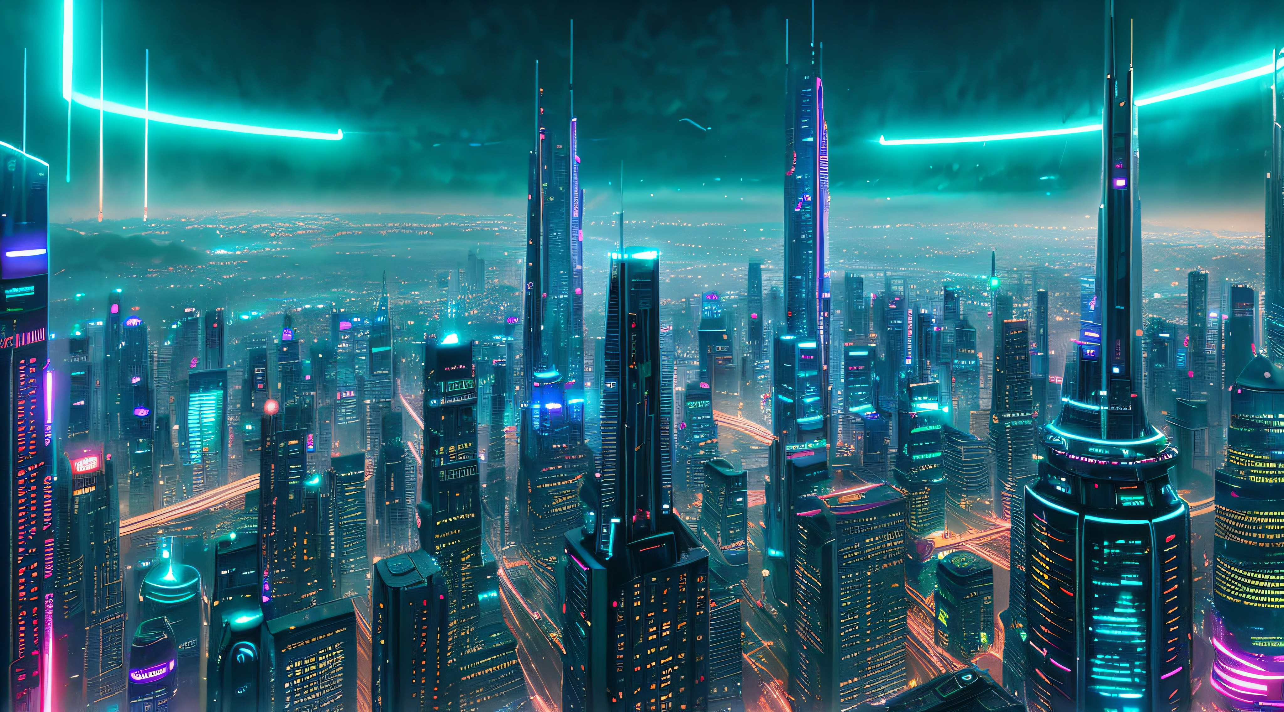 futuristic city  (cinematic look:1.4), soothing tones, insane details, intricate details, hyperdetailed, low contrast, soft cinematic light, dim colors, exposure blend, hdr, faded, slate gray atmosphere