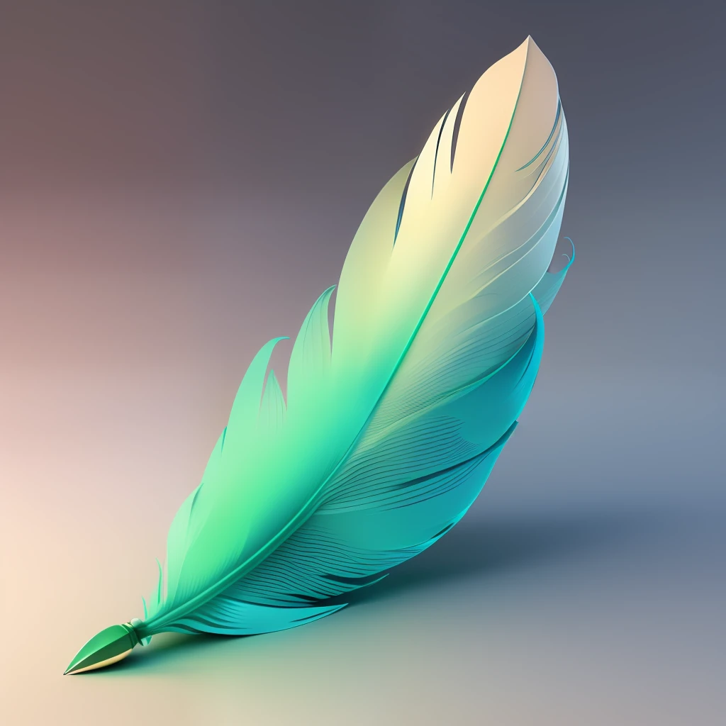 Feather pen 3d