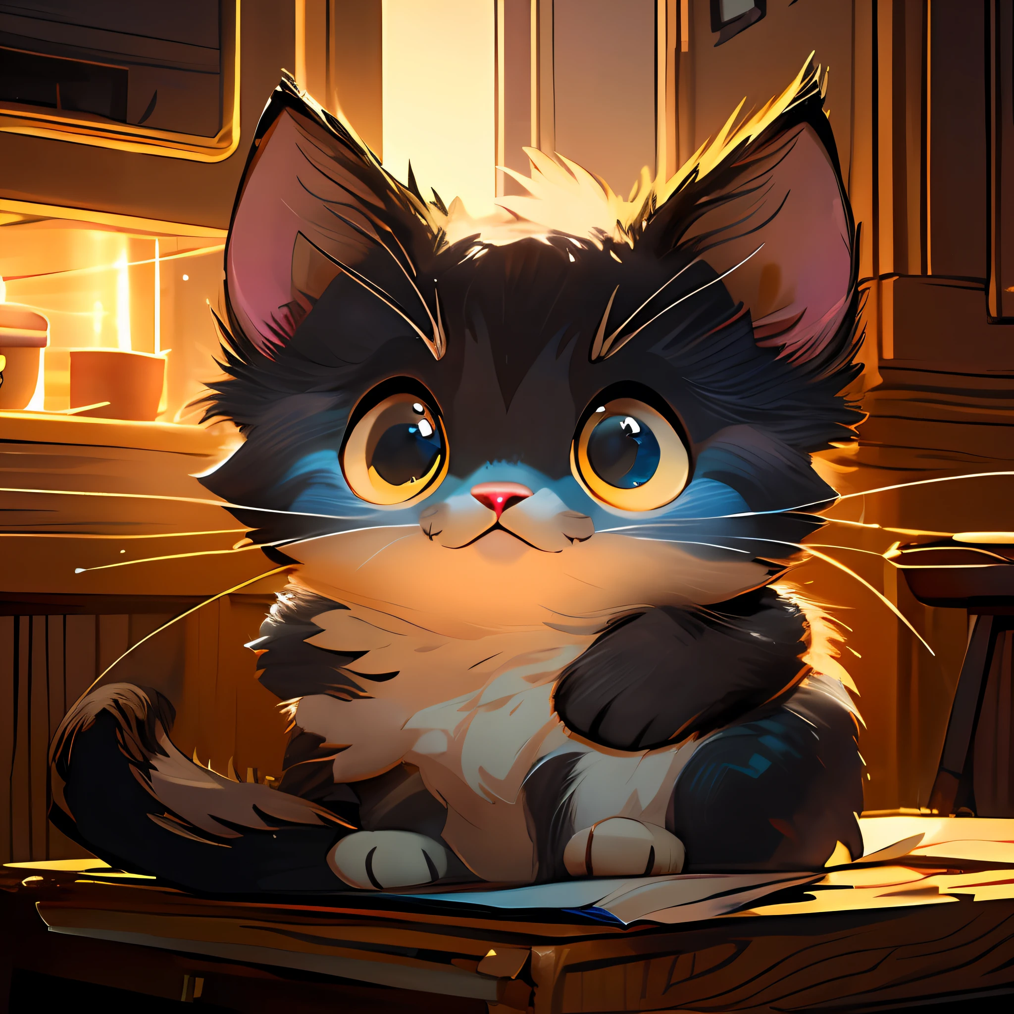 (masterpiece, high definition, exquisite visual quality), a fluffy cat, (close-up of the face:1.2, full body:0.9), a cute little cat, best quality, (extremely detailed CG unity 8k wallpaper), (best quality), (best illustration), (best shadow), realistic lighting, (Abyss), beautiful detailed glowing colors, art by PeterMohrBacher, full body glowing light, his whole body glistened, stars daytime sky