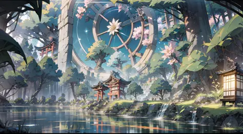 Japanese anime ancient scene