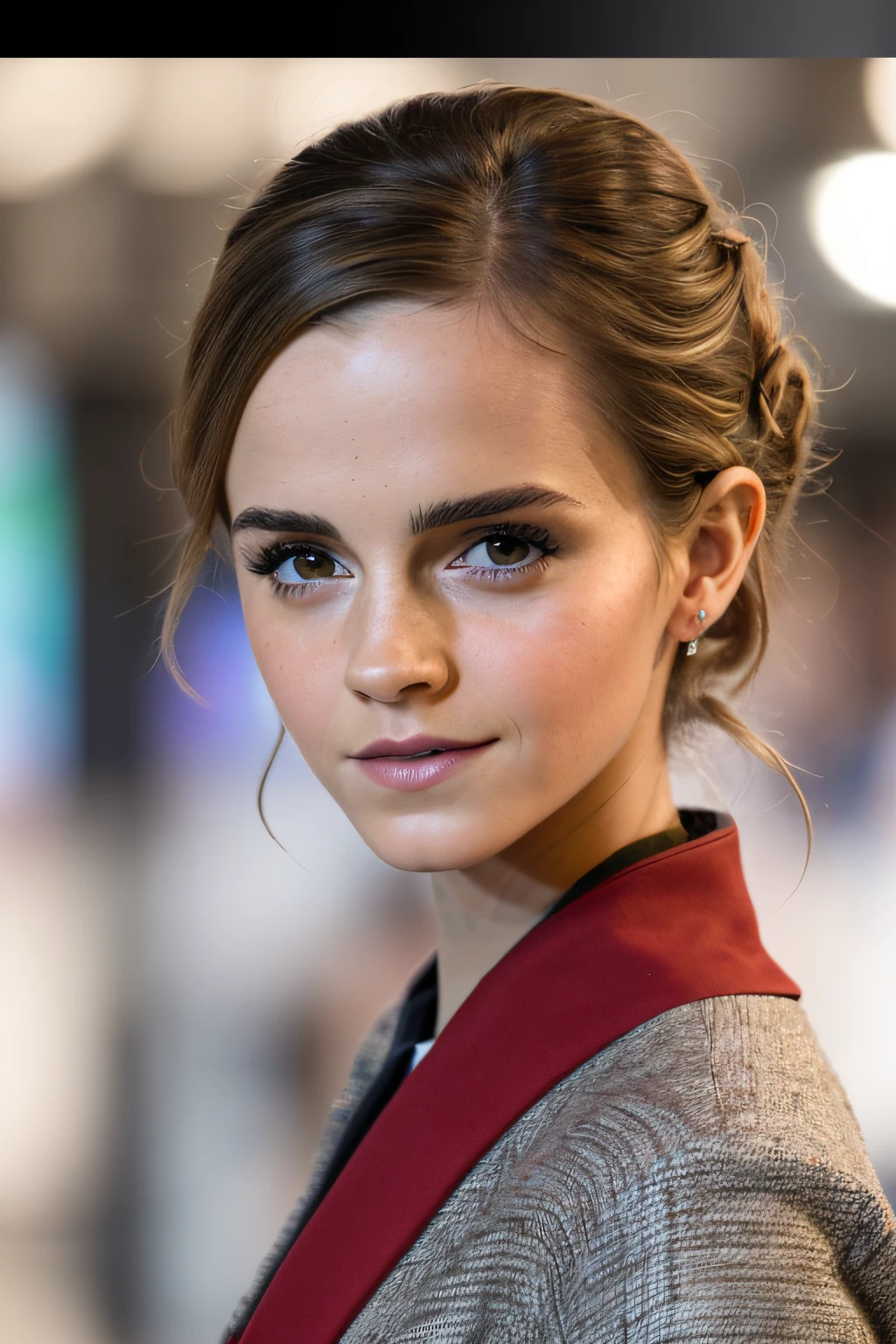 มุมมองเต็มตัวจากด้านหลัง (ภาพของ Emma Watson ขณะที่ Hermione Granger ยกกระโปรงและโชว์สายทอง), (ในชุดเครื่องแบบฮอกวอตส์อันใกล้ชิด, รายละเอียด: 1.3), (กางเกง: 1.3), (หน้าละเอียดมาก: 1.4), (ห้องสมุดฮอกวอตส์ในพื้นหลัง: 1.2), (8ก, ยูเอชดี, กล้อง DSLR, คุณภาพสูง, การส่องสว่างแบบภาพยนตร์, โบเก้), (ภาพถ่ายที่น่าทึ่งและได้รับรางวัล, ผลงานชิ้นเอกที่น่าทึ่ง: 1.3)