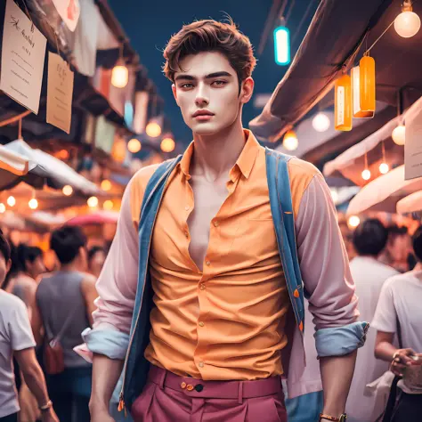 Captivating presence radiates from the fusion of Sean O'Pry and Lucky Blue Smith, forming an irresistible allure. This mesmerizi...