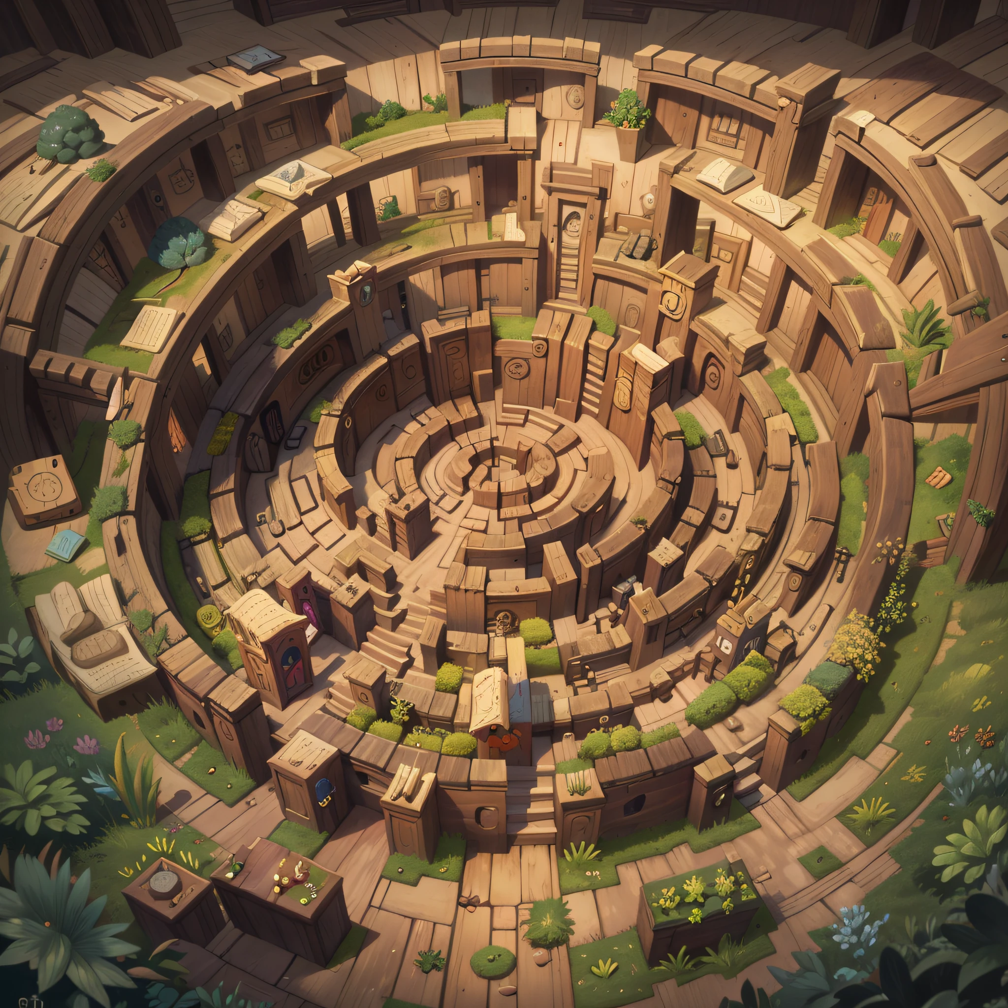 Entrer dans un grand labyrinthe magique; labyrinthe classique, labyrinthe en forme de spirale, labyrinthe avec plusieurs lits, labyrinthe avec des trésors, des labyrinthes pleins d&#39;obstacles
