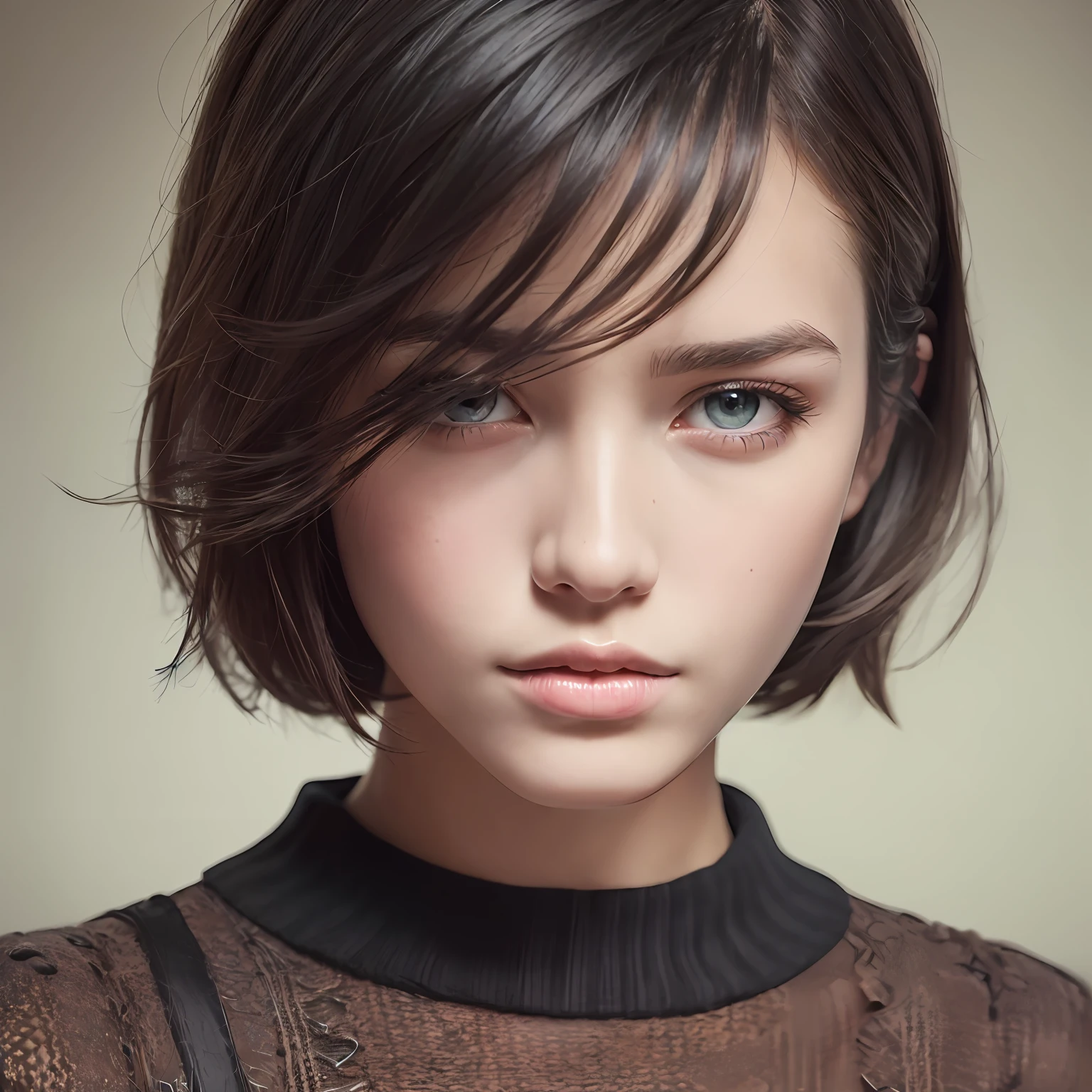 (masterpiece:1.3), (8k, photorealistic, RAW photo, best quality: 1.4), (1girl), beautiful face, (realistic face), (black hair, short hair:1.3), beautiful hairstyle, realistic eyes, beautiful detailed eyes, (realistic skin), beautiful skin, (sweater), absurdres, attractive, ultra high res, ultra realistic, highly detailed, golden ratio --auto