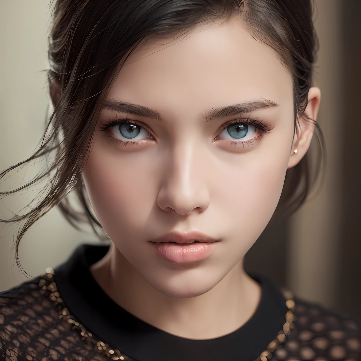 (masterpiece:1.3), (8k, photorealistic, RAW photo, best quality: 1.4), (1girl), beautiful face, (realistic face), (black hair, short hair:1.3), beautiful hairstyle, realistic eyes, beautiful detailed eyes, (realistic skin), beautiful skin, (sweater), absurdres, attractive, ultra high res, ultra realistic, highly detailed, golden ratio --auto