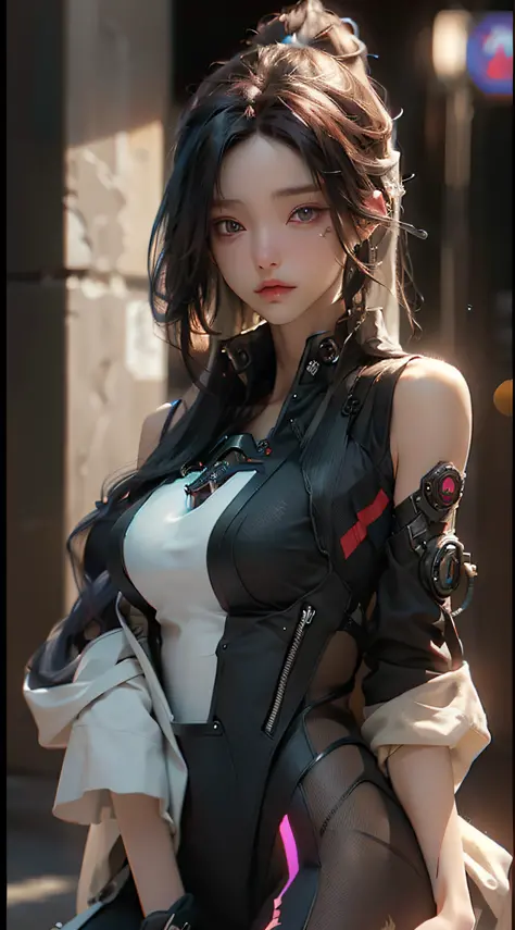 ((Best quality)), ((masterpiece)), (detailed:1.4), 3D, an image of a beautiful cyberpunk female,HDR (High Dynamic Range),Ray Tracing,NVIDIA RTX,Super-Resolution,Unreal 5,Subsurface scattering,PBR Texturing,Post-processing,Anisotropic Filtering,Depth-of-fie...