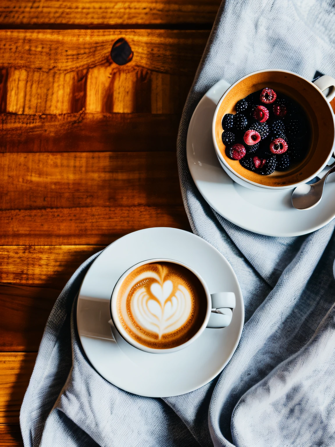 (masterpiece,best quality,highres,ultra_detailed:1.2),
simple background, still life, flowers,rule of thirds,
coffee,dessert,cream,berries,cloth