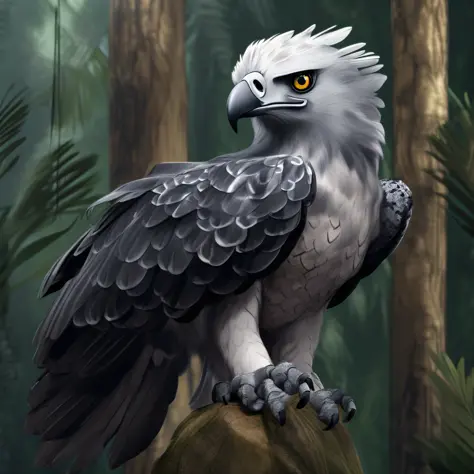 This digital drawing of an eagle-harpy eagle is a tribute to the majesty of  the