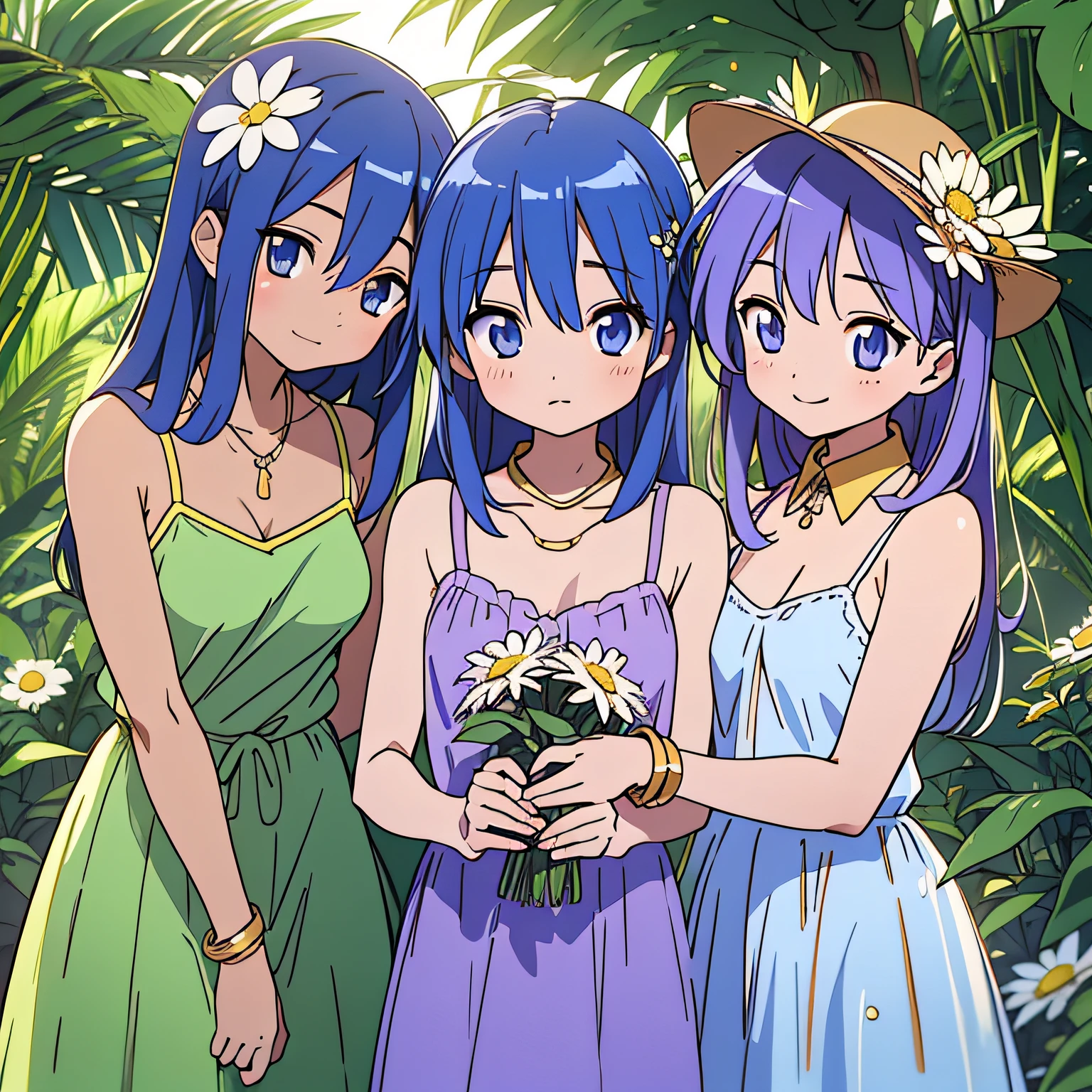 Kagami Hiiragi、Konata Izumi、NSFW、(collar bone:1.331)、(camisole:1.21)、2  girls、Yuri、lesbian、kissed、lesbian、、Woman in floral dress and straw hat standing on tree branch、Wet see-through dress、Woman in a gray dress with bouquet of daisies、Stock photo by Oleg Oprisco、pinterest、art photography、Made with flowers、Soft light、Captivating、Intimate, but not tight、 Cuffs decorated with light gold lines、 ten mens々can't help but think of twinkling stars in the starry sky、 Wearing a necklace made of sapphire and gold、lightning、fire balls、Call a skirt lift、