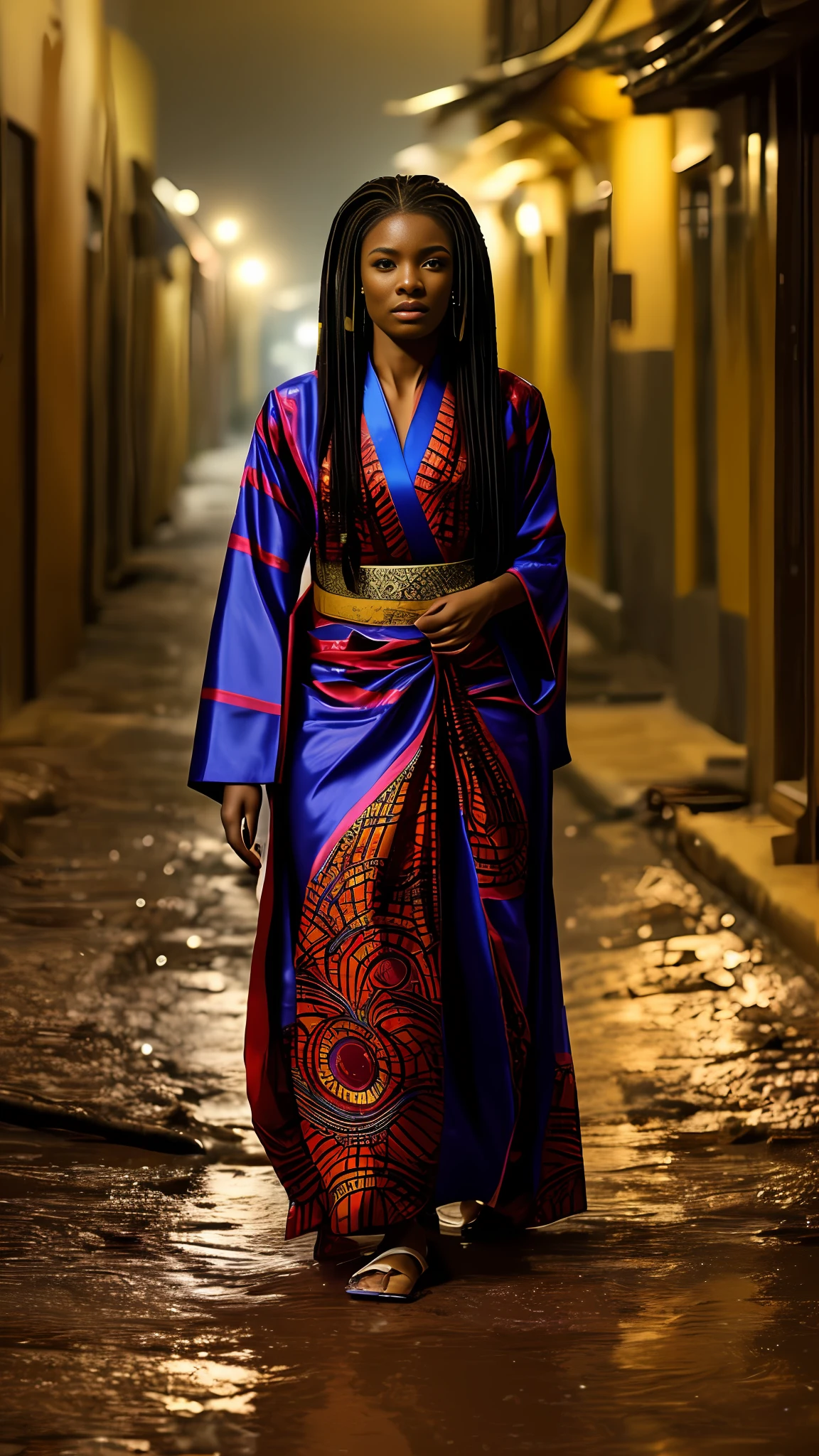 offcial art, Unity 8k wallpaper, ultra detailed, handsome and aesthetic,black female, Masterpiece artwork, best qualityer,Liam Wong , 1 king,((( Red hair))),(((Africana))), bared shoulders, skirt short,sensuous, へそ, very detailled, Arte de Liam Wong, dinamic angle, (most beautiful form chaos), flowing, (shiny colors), oc, (half: 1.2),Africa, (Jeremy Mann ), (cinta: 1.3), (dreamlike: 1.5), (Hanfu: 1.5), Africana, dragon, Africana,  Phoenix, (sorrido: 0,5), (divindade Africana)(depth of field:1.1),(ray tracing:0.6),(cinematic lighting:1.1)