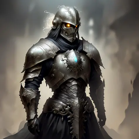 black armor, skull face, standing forward, Evil Aura,  ((Wallpaper extremamente detalhado 8k)), ((bons destaques)), ((Perfect Ratios)), (cores complementares)