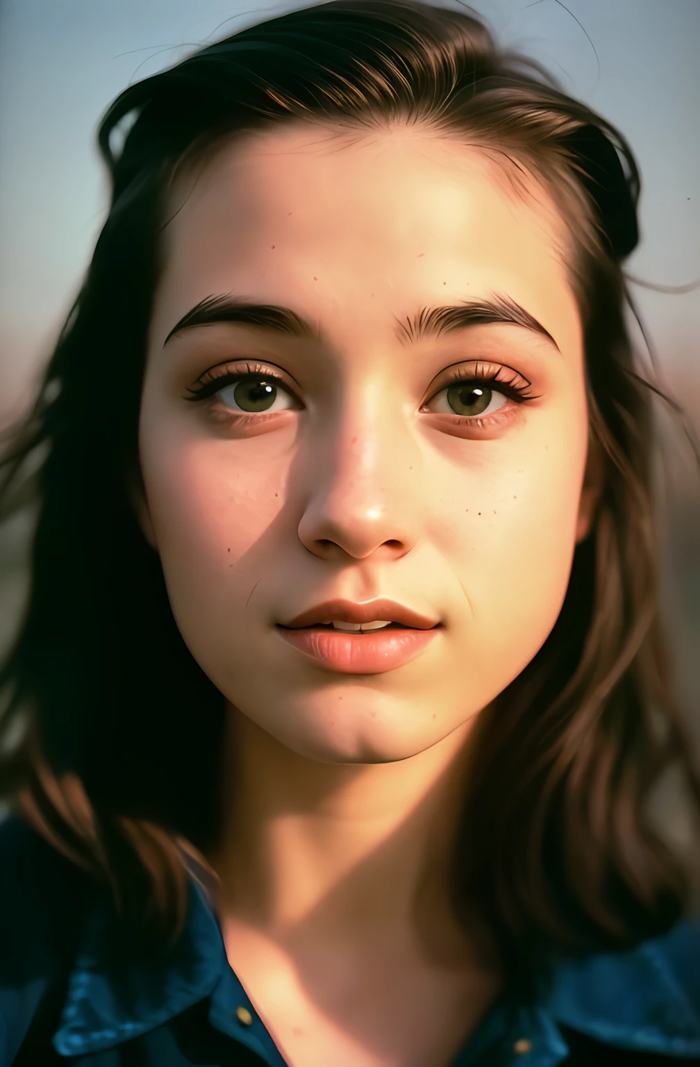 (close-up, editorial photograph of a 20 yo woman from the 1940's), (highly detailed face:1.4) (smile:0.7) (background inside dark, moody, private study:1.3) POV, by lee jeffries, nikon d850, film stock photograph ,4 kodak portra 400 ,camera f1.6 lens ,rich colors ,hyper realistic ,lifelike texture, dramatic lighting , cinestill 800,