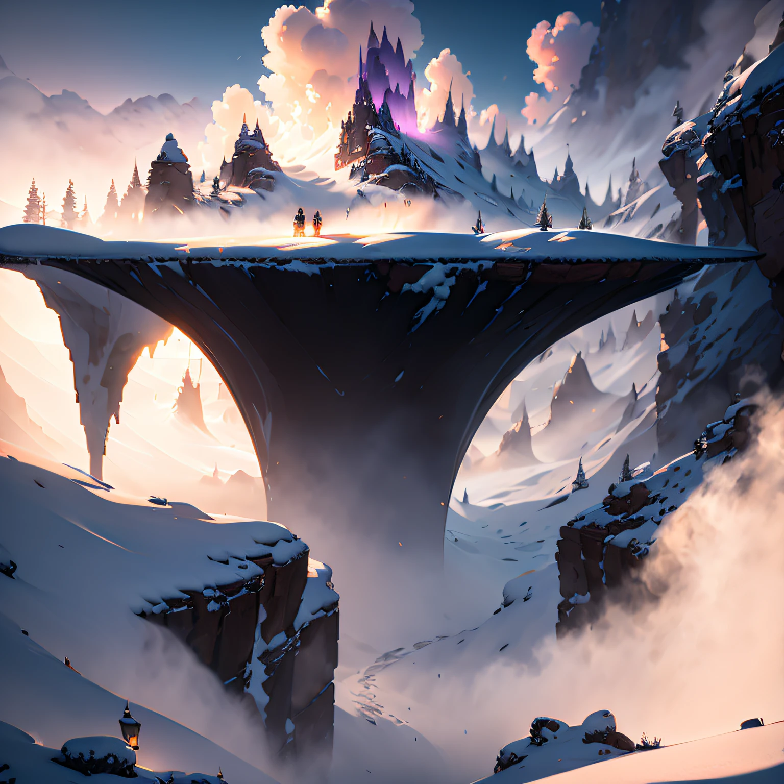 Mohe，canyons，Blizzard，Giant purple-pink monster，Smoke rises，电影光感，The perspective is exaggerated，Magic Cave，Thick fog background，（Giant purple-pink monster）Delicate semi-realistic，raytraced，high-definition，Detail portrayal，The texture is delicate，Complex details，The high-contrast，Panorama composition，Perfect light and shadow，unrealengine，CG rendering，The ultra-great resolution，8K HD，（（（masterpaintings））），（（（best qualitiy））（Ultra detailded）（Detailed lighting）（（unexpressive））（masterpaintings）（best qualitiy）（Ultra detailded）（Detailed light）