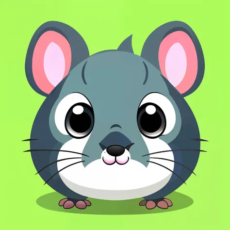 chinchilla face, round face of a chinchilla, chinchilla head, (front ...