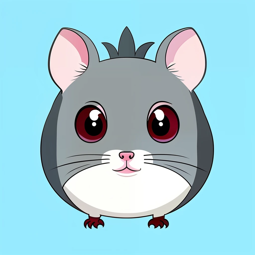 chinchilla face, round face of a chinchilla, chinchilla head, (front ...