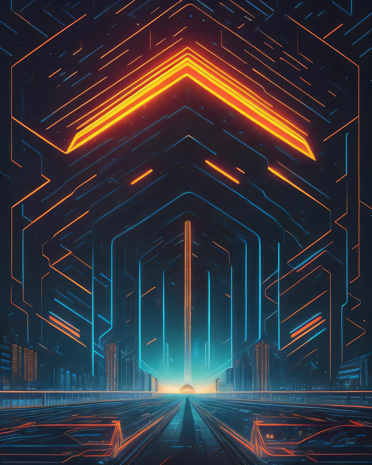 Cyberpunk, extremely detailed painting, beautiful glowing, centered, symmetry, painted, intricate volumetric lighting, beautiful, sharp focus, ultra detailed, digital art in the style of dan mumford and marc simonetti, astrophotography Professional, masterpiece, commissioned, best quality, Color Corrected, fixed in post