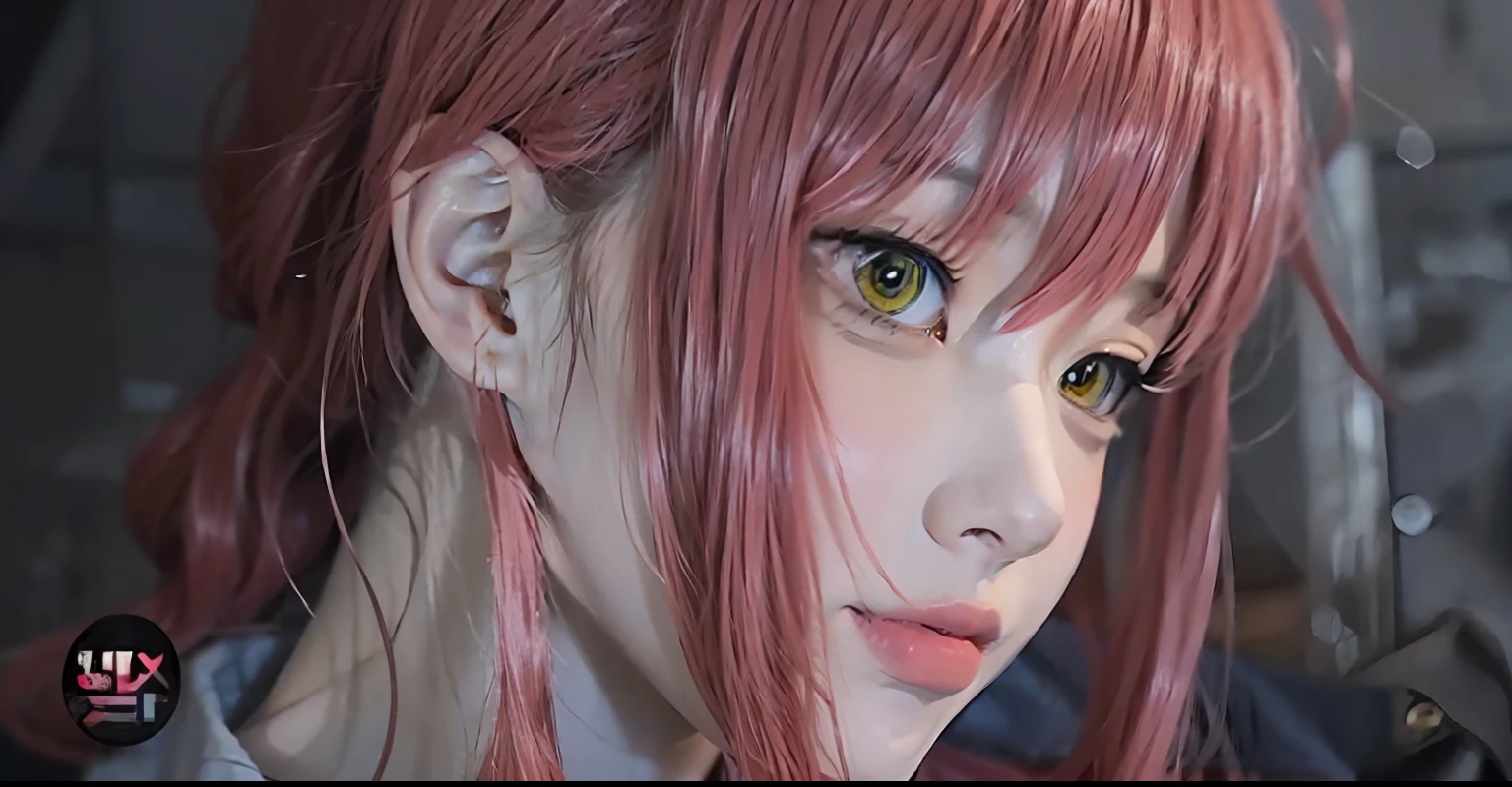 there is a woman with pink hair wearing a tie and a suit, anime girl in real life, a hyperrealistic schoolgirl, Hyper realistic anime, photorealistic anime, a hyperrealistic , realistic young anime girl, realistic cosplay, Anime Realism Style, kawaii realistic portrait, realistic anime, Stunning anime face portrait, realistic anime style at pixiv