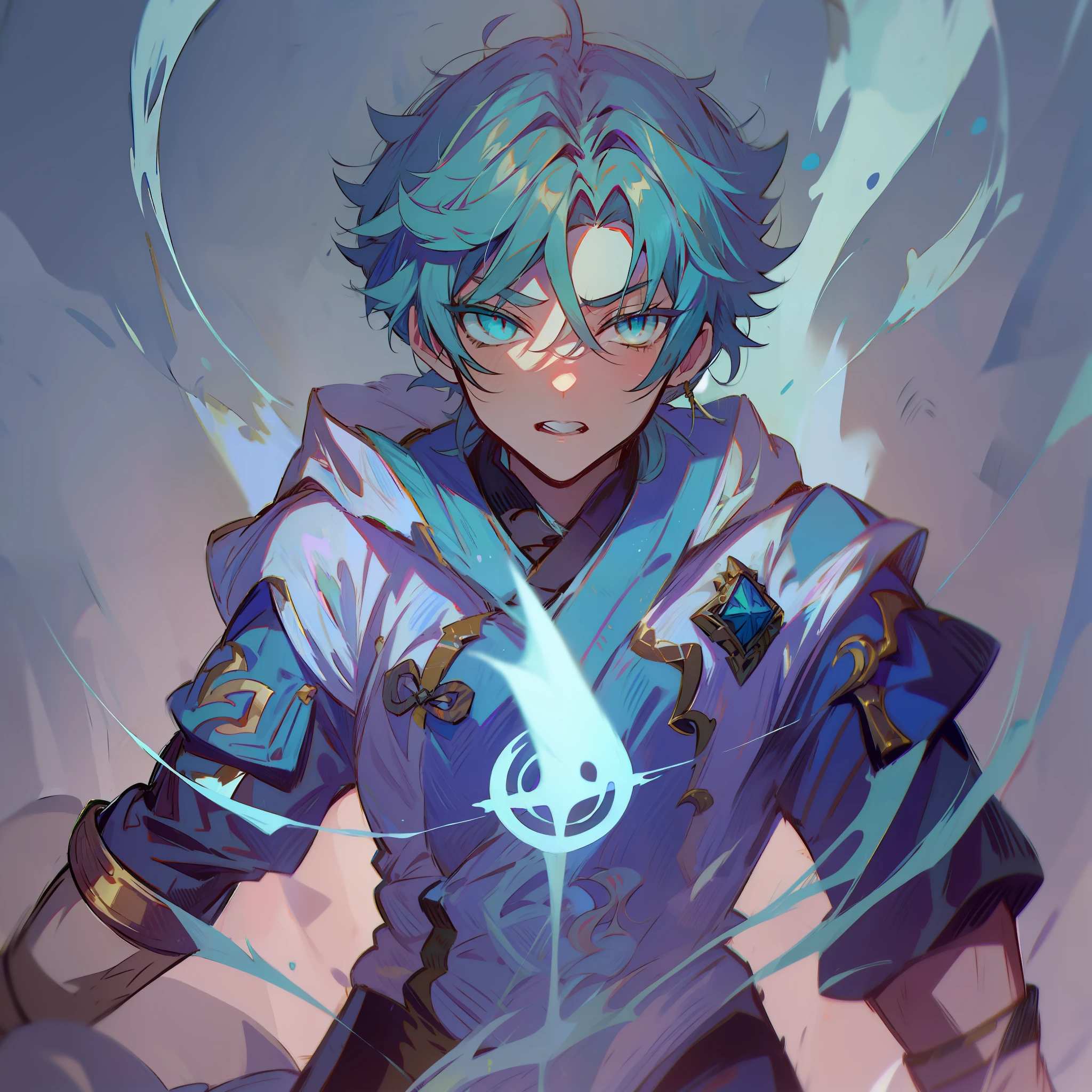 0.7>(masculino),Menino anime com cabelo azul e olhos azuis em uma roupa azul, Keqing por Genshin Impact, Demon Slayer rui fanart, cara bonito na arte demon slayer, handsome japanese demon boy, Estilo de arte de Demon Slayer, anime moe artstyle, Estilo anime 4K, Estilo anime 2D, Zhongli, Impacto Genshin, Ou impacto de Ayaka Genshin, Personagem Impacto Genshin