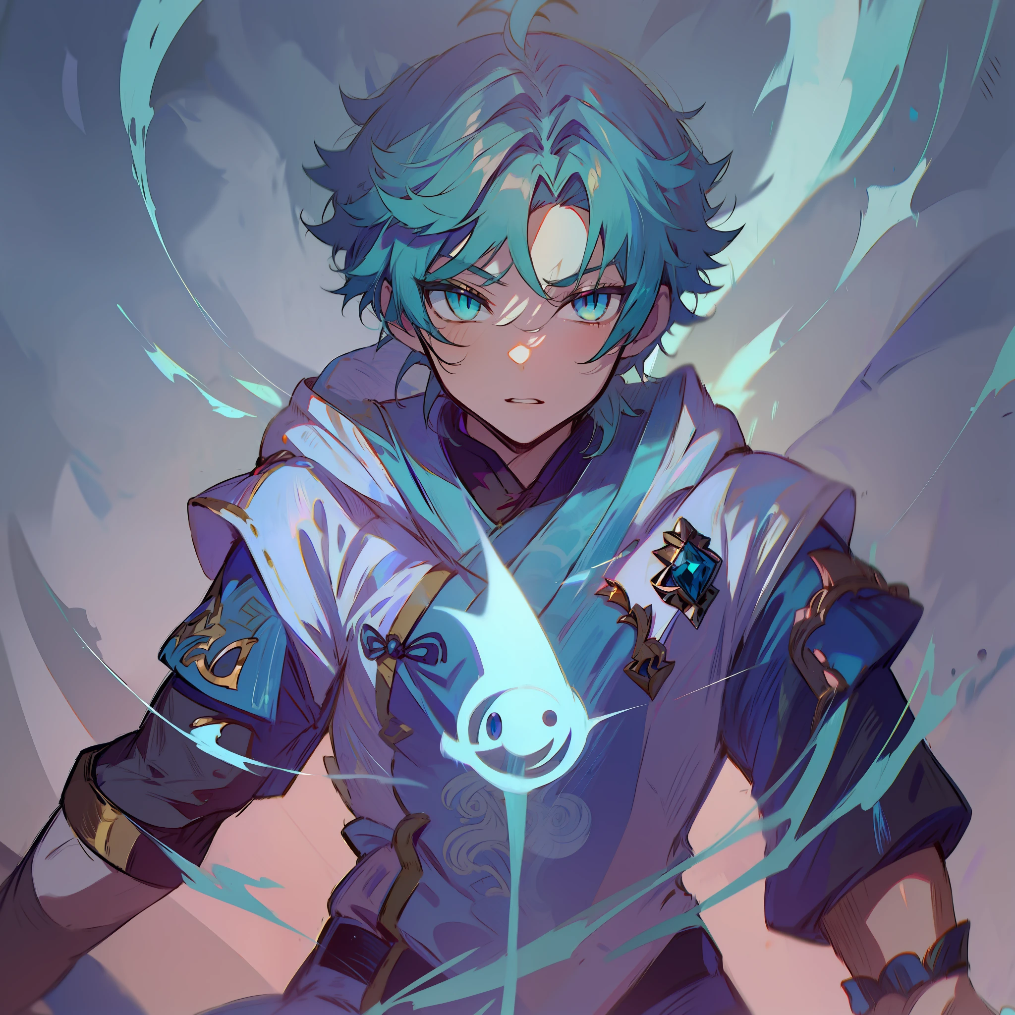 0.7>(masculino),Menino anime com cabelo azul e olhos azuis em uma roupa azul, Keqing por Genshin Impact, Demon Slayer rui fanart, cara bonito na arte demon slayer, handsome japanese demon boy, Estilo de arte de Demon Slayer, anime moe artstyle, Estilo anime 4K, Estilo anime 2D, Zhongli, Impacto Genshin, Ou impacto de Ayaka Genshin, Personagem Impacto Genshin