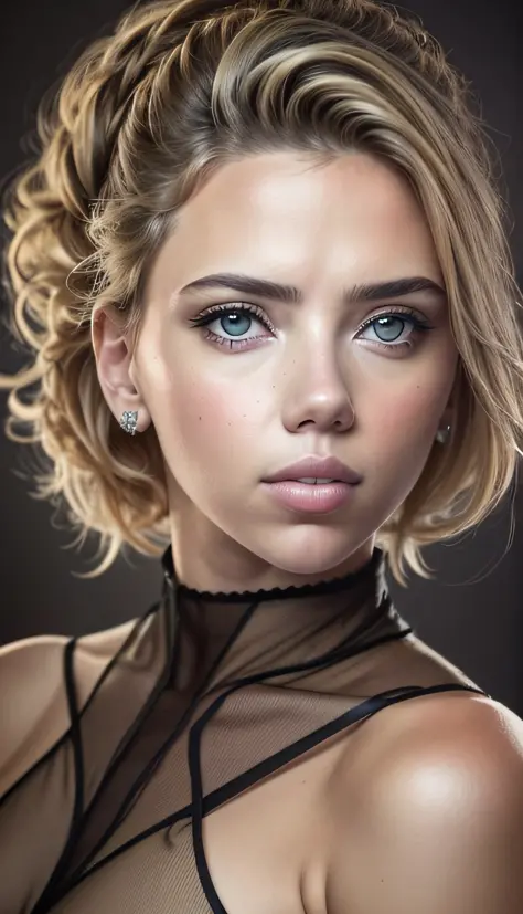 uma mulher com rosto semelhante a Scarlett Johansson misturado com a Chalize theron, steampunk , ((Corpo inteiro: 1.6)), (obra-prima: 1.5), (melhor qualidade), (fotorrealista:1.6), 8k, (textura de pele detalhada), textura de tecido detalhada, rosto detalha...