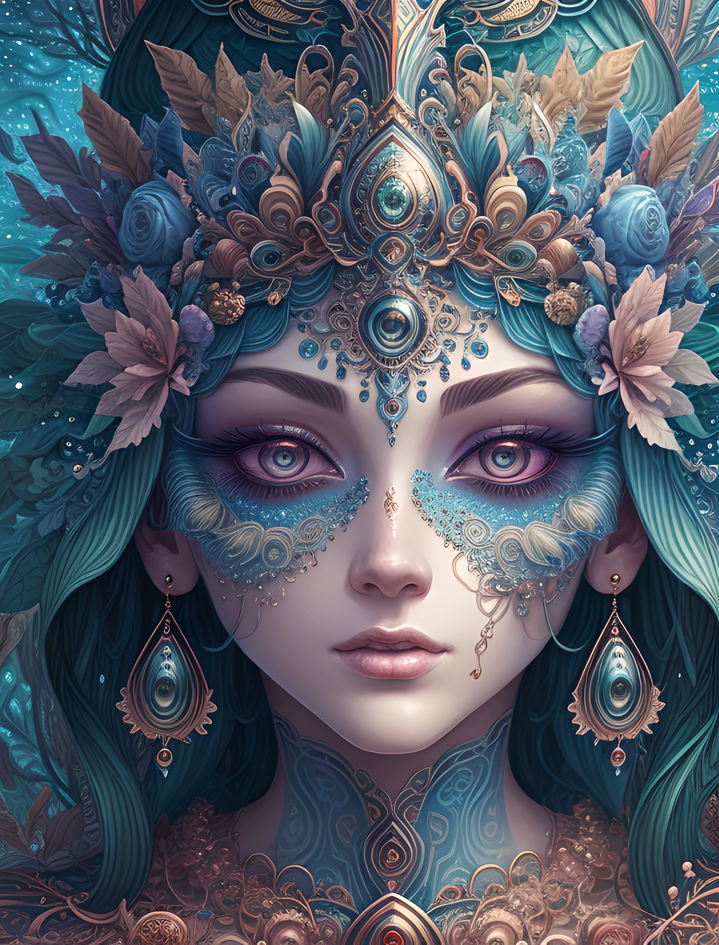 (masterpiece), best surreal masterpiece, top quality, best quality, official art, beautiful and aesthetic:1.2) , green skin godess and god ,children ,extreme detailed,colorful,highest detailed, official art, gold leaf ,glitter art ,unity 8k wallpaper, ultra detailed, beautiful and aesthetic, beautiful,fractal art, mystical and otherworldly, with intricate fur and piercing eyes, in the breathtaking mountain landscape of NCWinters ,alex grey ,psychedelic, dmt