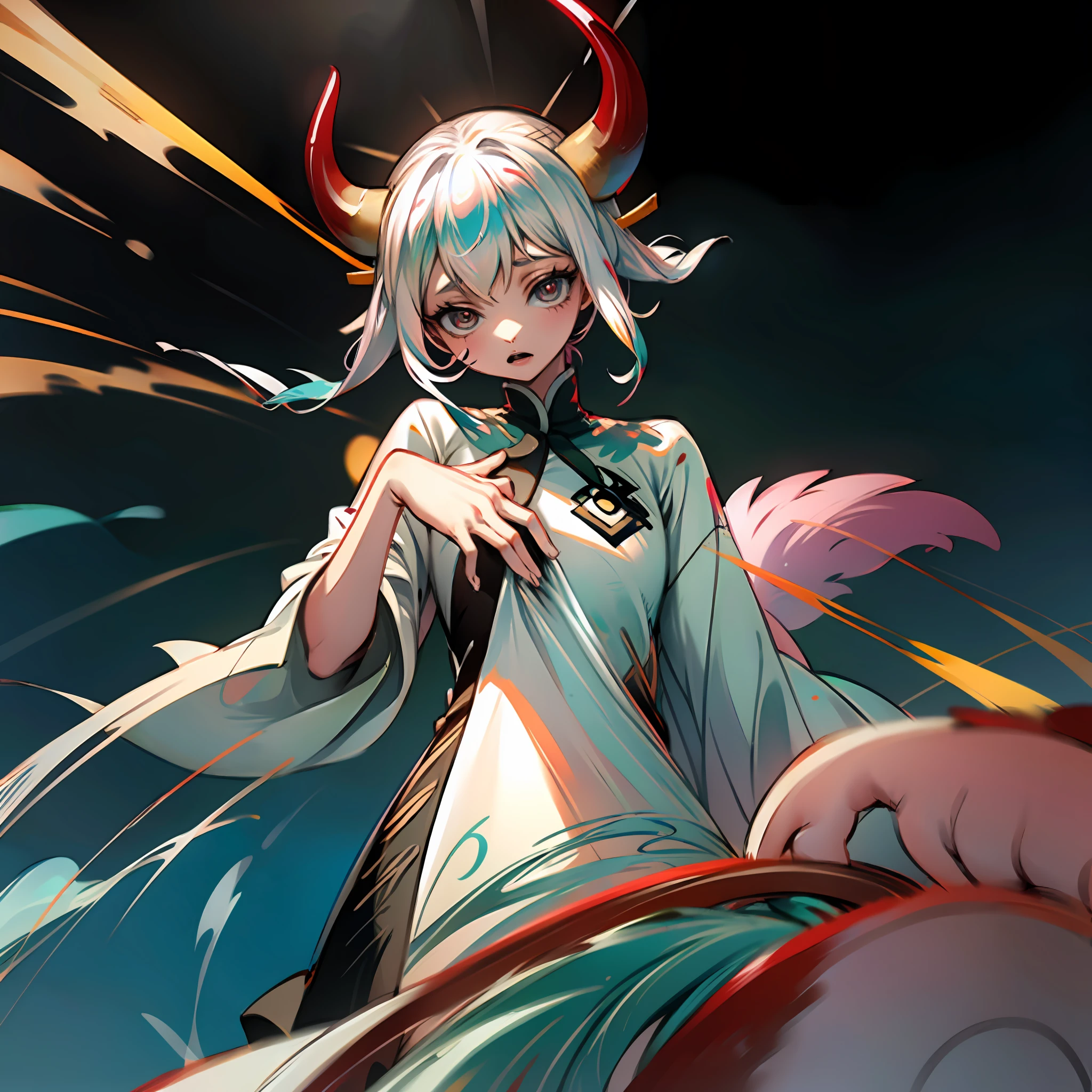 Anime-Charakter mit blauen Haaren und einem weißen Gesicht und einem Schwert, Keqing por Genshin Impact, Demon Slayer rui fanart, hero 2 d fanart artsation, ausführliches Fanart, sehr detailliertes, exquisites Fanart, Digitale Anime-Illustration, g Liulischer Kunststil, Zhongli, Genshin Impact, Dämonentöter-Kunststil, detaillierte digitale Anime-Kunst, Genshin