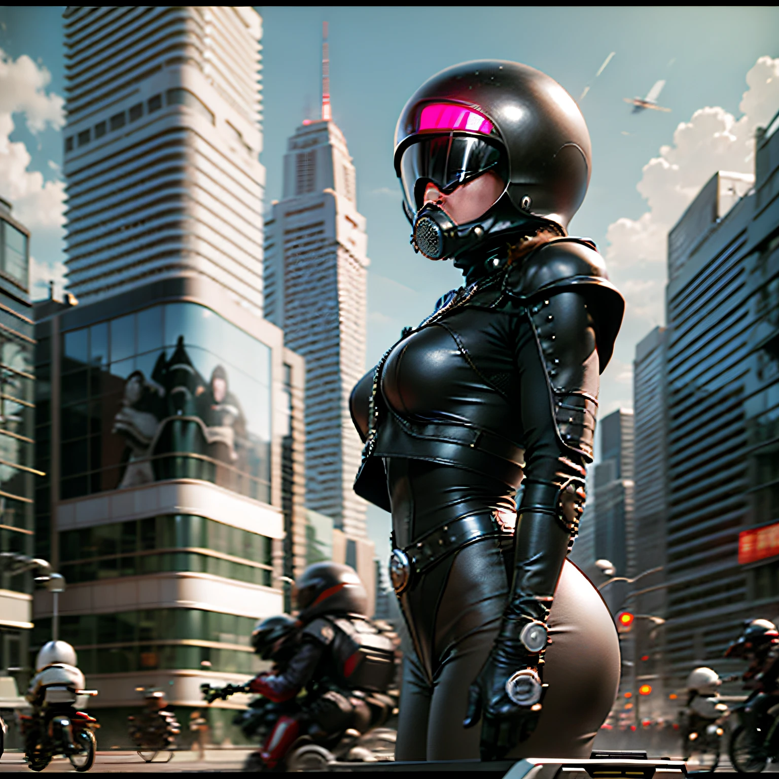 - レトロフューチャリズムスタイル, ALIENS AND WARFARE 70 TV series style with Scarlet🏍👽🤖👾Johanson