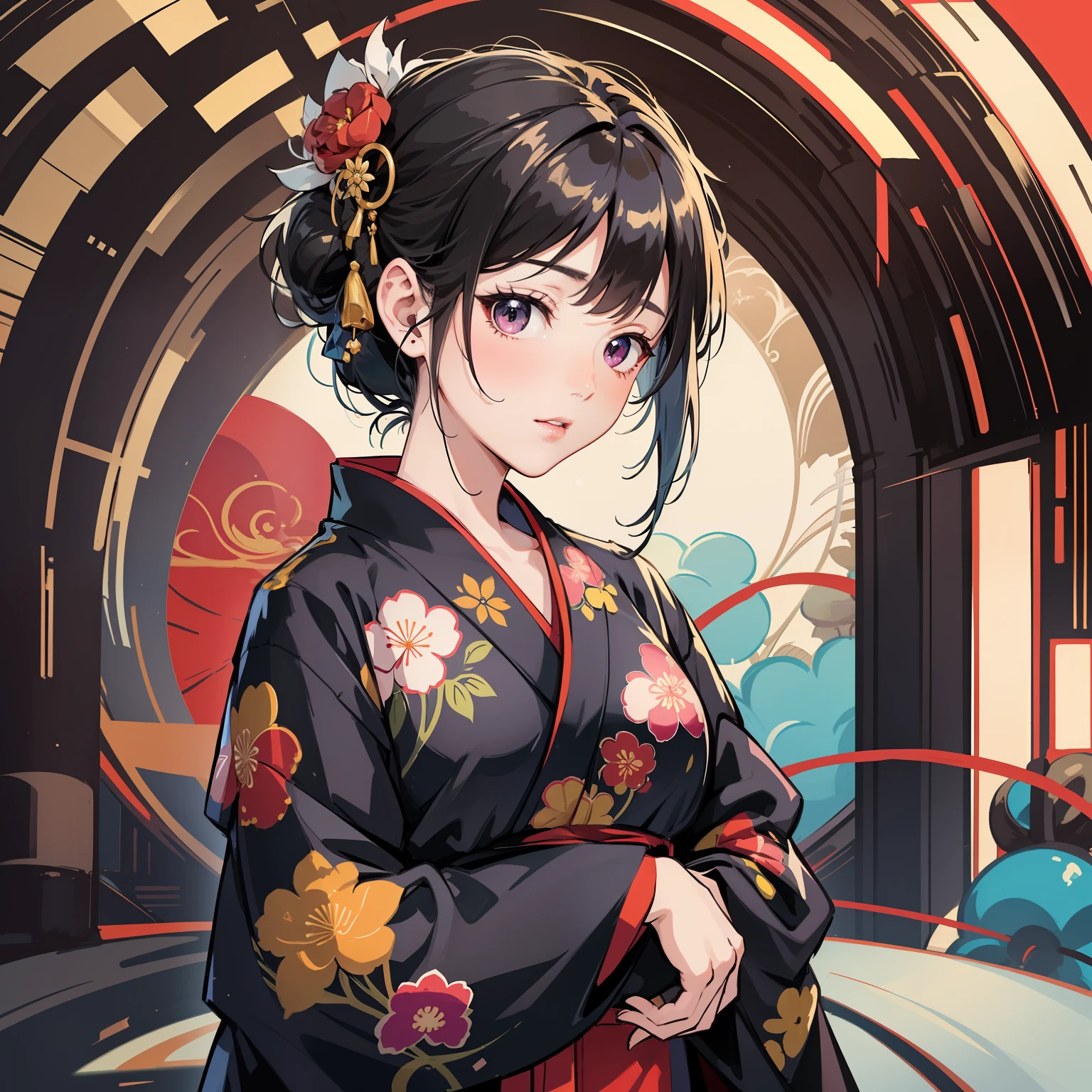 Please make Japan Taisho era girls the main、High quality and detail、In an anime style、Seriousness 100％、Technical Capabilities 100％serve、Cute, delicate and dynamic