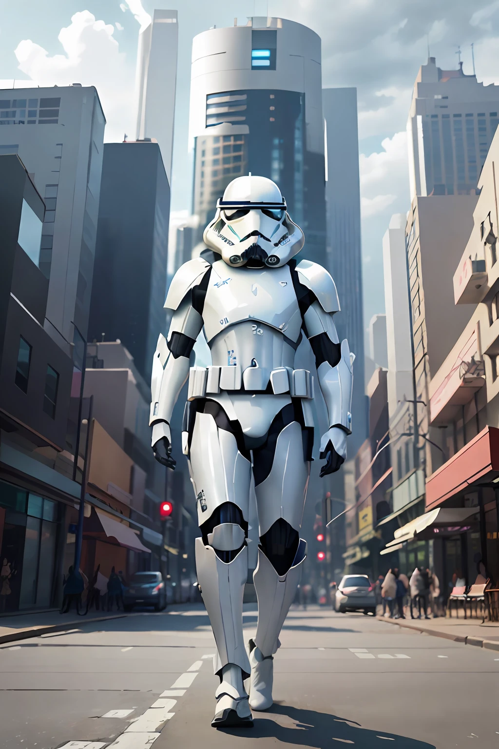 Playstation5AI a storm trooper in city