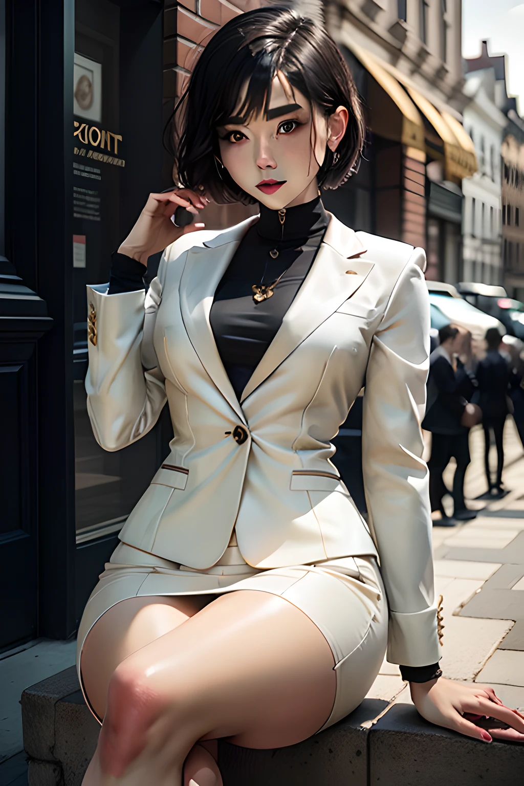 Tomboy Short hair Business Suit