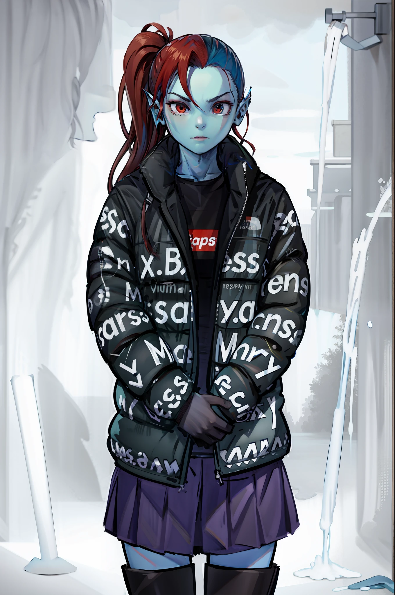 Undyne
Undyne die Unsterbliche
Tropfenjacke
Eigene Hände zusammen