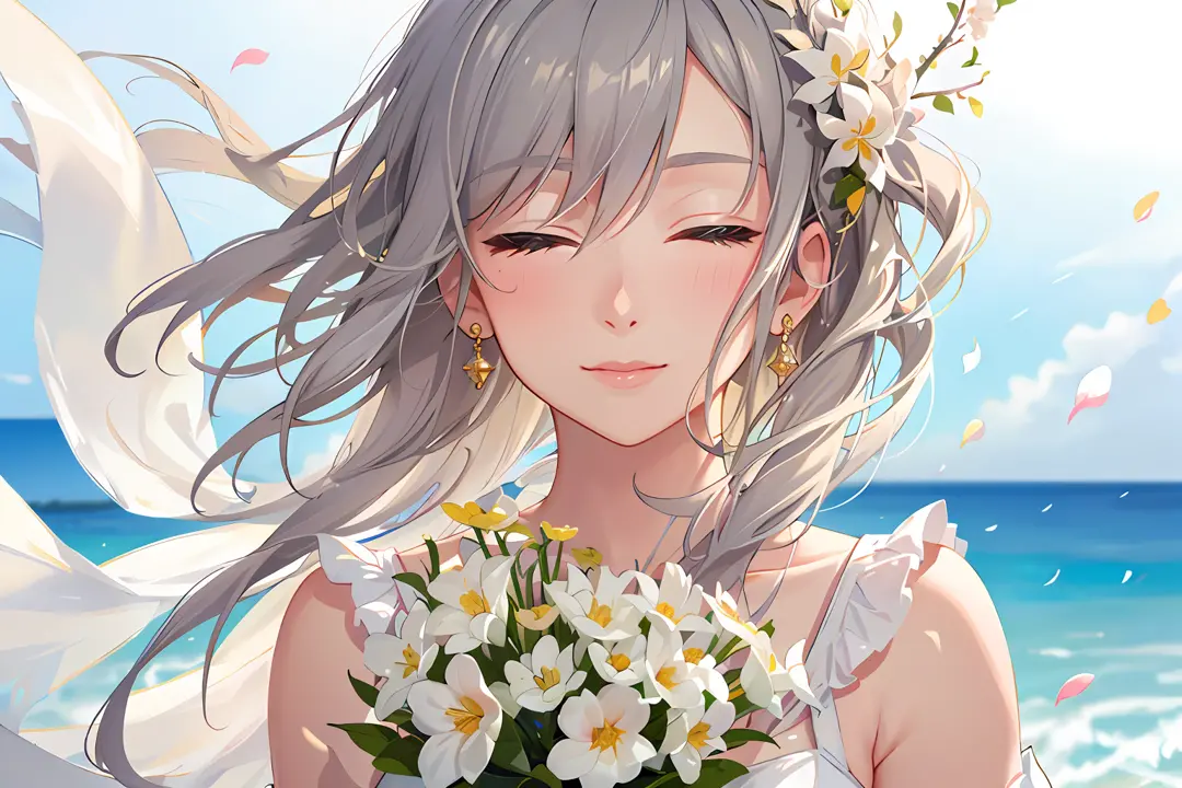 (floating hair:1.2), (detailed and delicate and flexible eyes),(1girl, wedding_dress:1.3), (corrpution,elysia (miss pink):1.2),(...