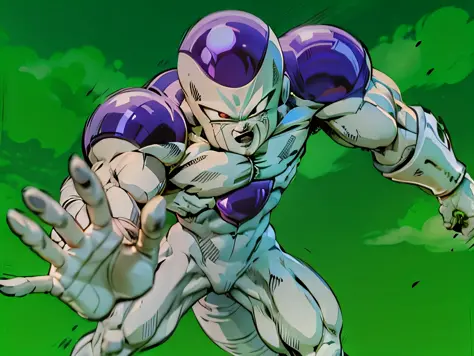 （Frieza）、独奏、beste-Qualit、A hyper-realistic、2 arms、2 legs、1 tail、beauitful face、resen、Red detailed eyes、Perfect body、fıt body、（ab...