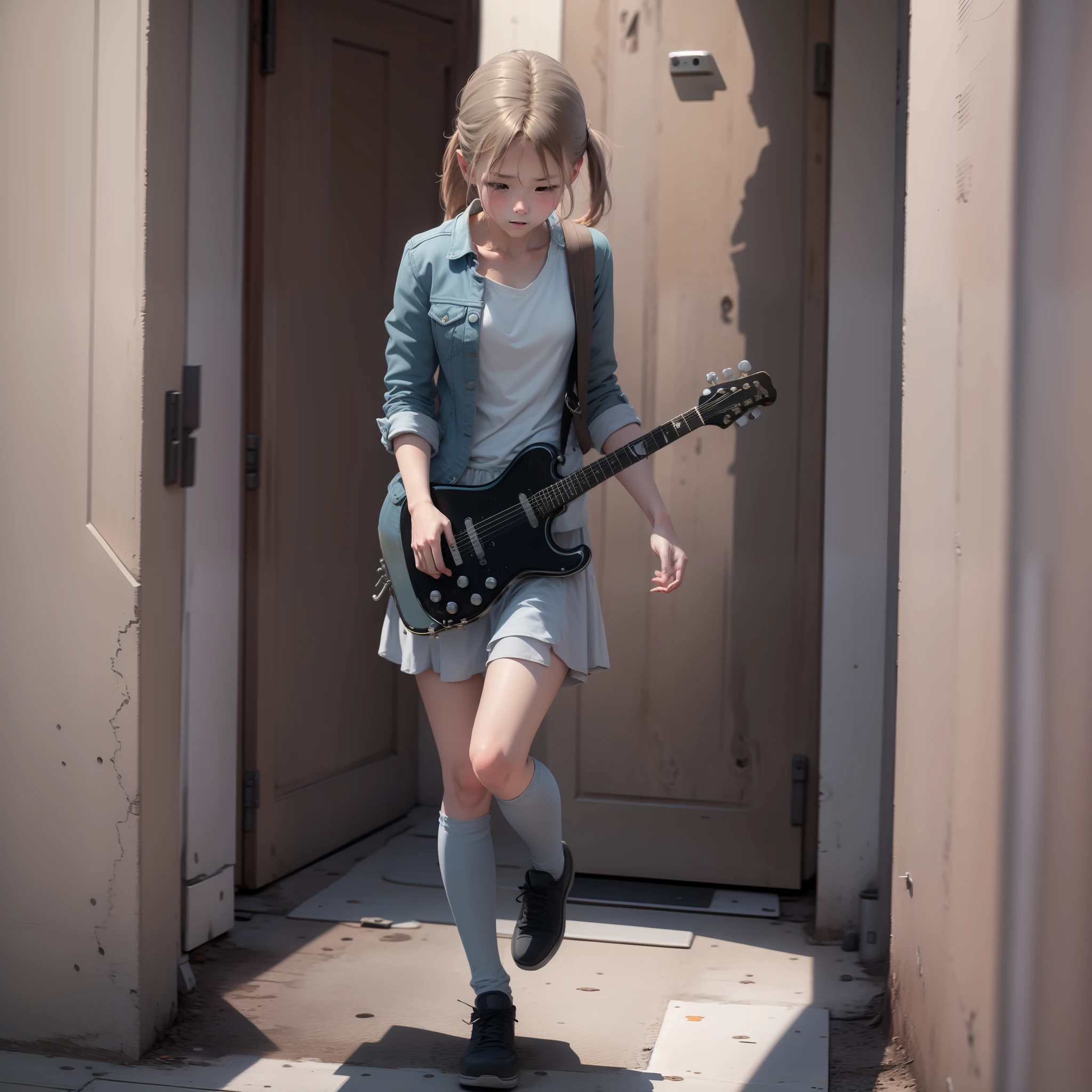 Girl playing guitar