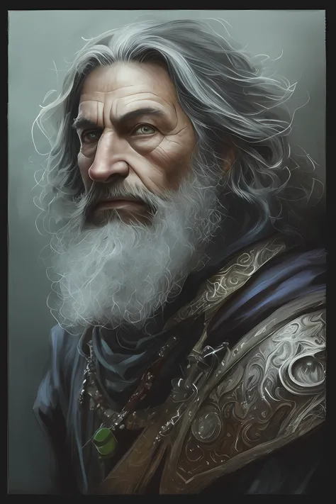 High Angle detailed ((dnd druid man portrait)), Continued , HD, (oil ...