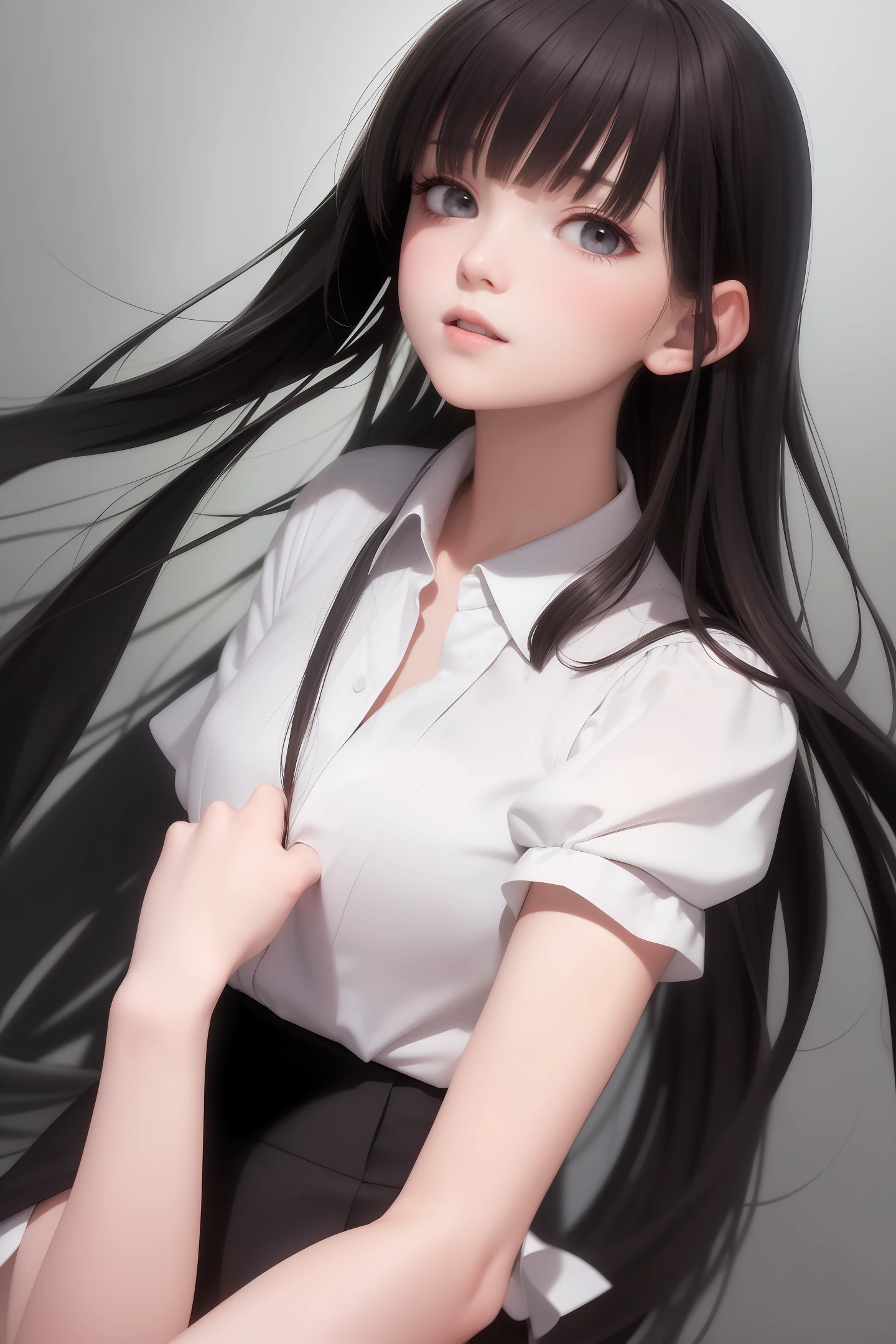 Long-haired student system girl - SeaArt AI