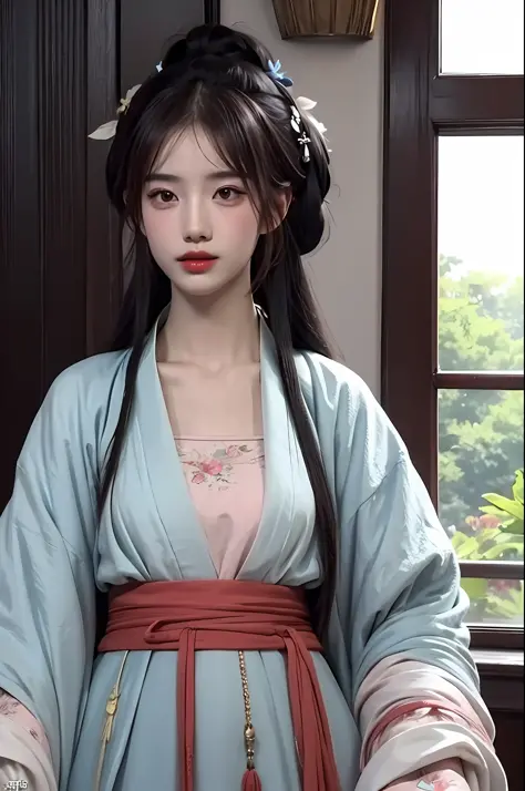 masterpiece,best quality,official art,extremely detailed CG unity 8k wallpaper,
1girl, upper body, pov,hanfu,