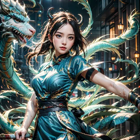 girl and dragon