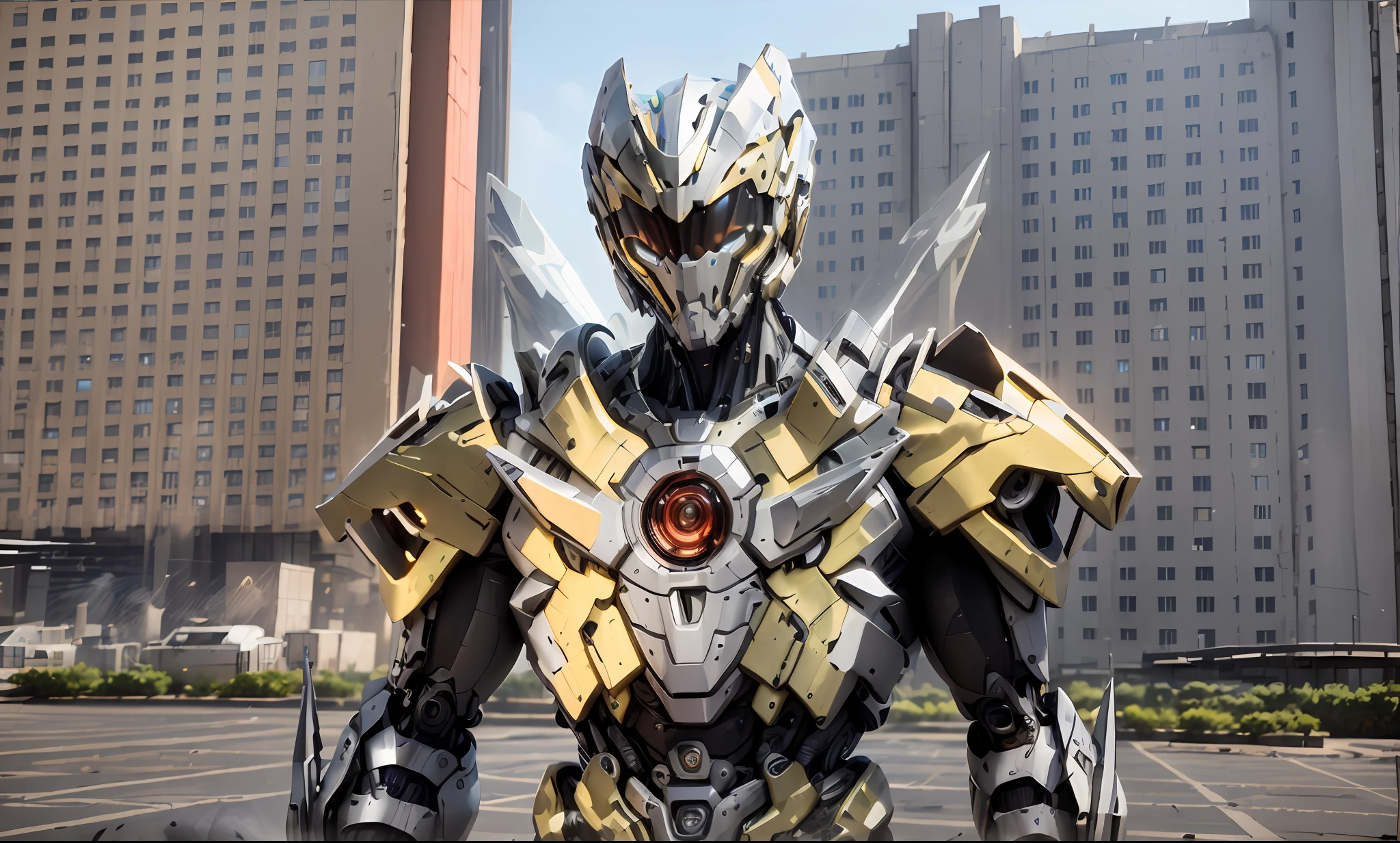 photorealestic，Machinary，mechs，Technologie，musculous，glowing light eyes，Burly body，style of photography，Real scenery（Metallic texture 1.8）（Excess detail 2）（High resolution1.K clarity1.9)（Carbon fiber 1.5）（Metal reflection 1.5）