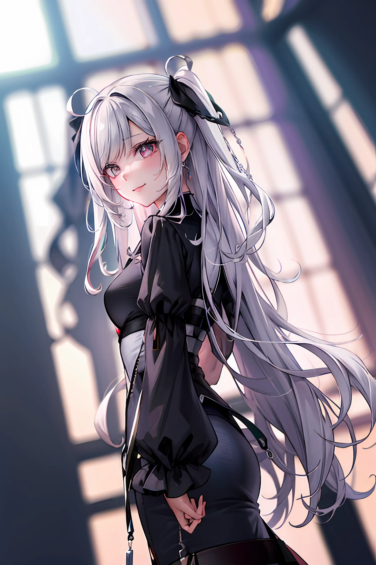 shadowy，White hair，femele