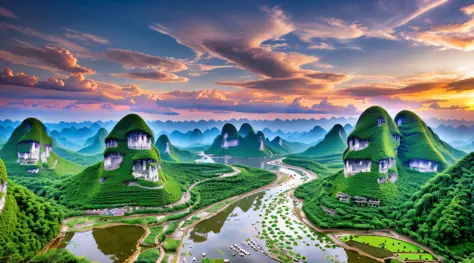 guangxi hechi landscape is a world