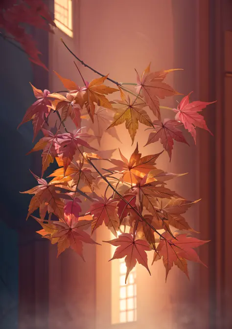 Autumn maple red，casey weldon、Olga Kvasha、A flower of Miho Hirano，Ultra-detailed complex Gothic art trends on Artstation Ternary...