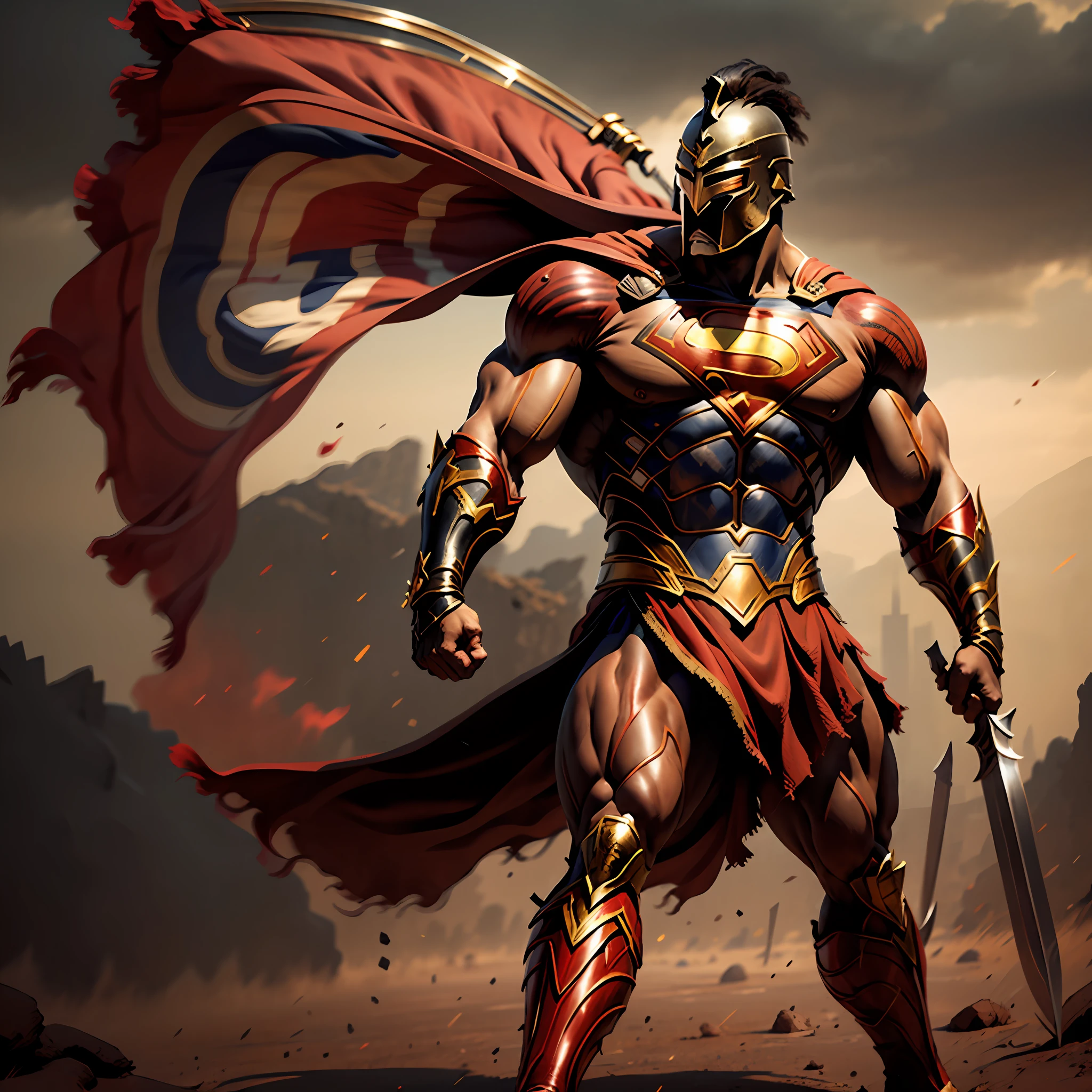 Superman armor, An archer in the style of sp4rt4