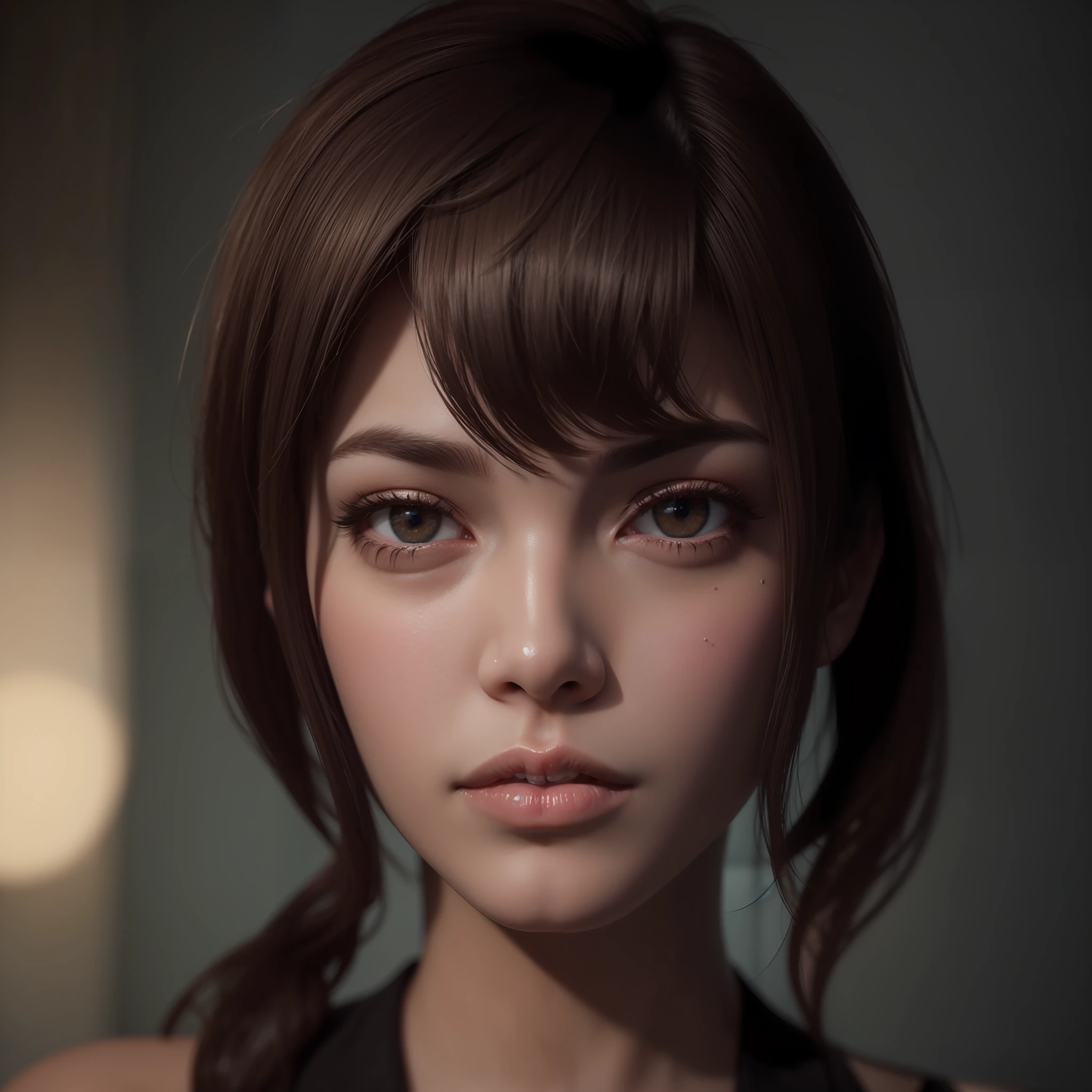 Mulher loira com olhos azuis brilhantes, 8k, unreal engine 5,